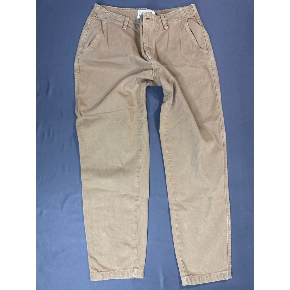 Zara Woman Premium Denim Collection The New Chino Tan Khaki Pants Size 4 26